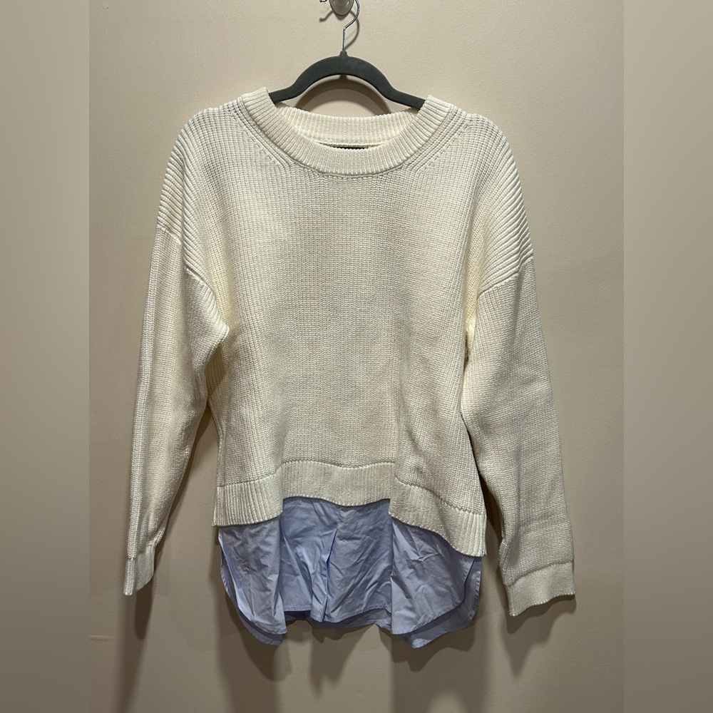 Primark Cream Crew Neck Sweater Soft Knit Casual